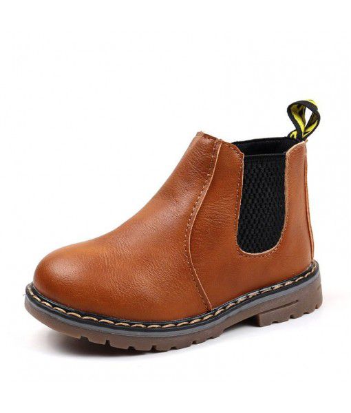 Fashionable children's shoes for girls with newly designed zipper for children's leather boots