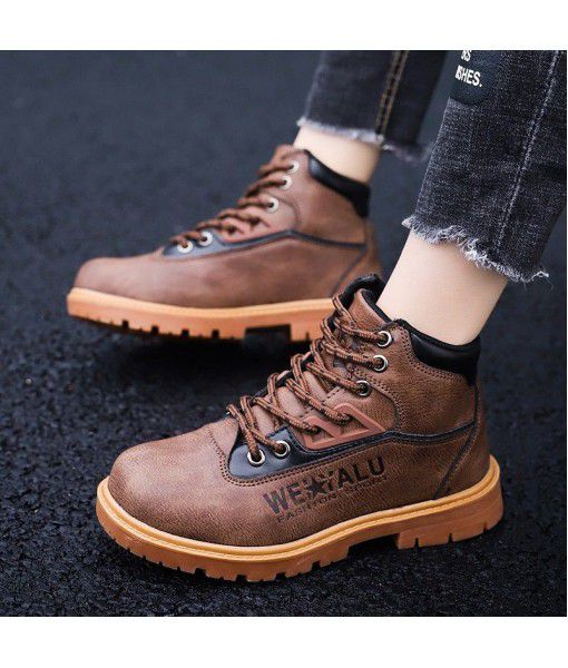 Children's shoes autumn and winter 2019 new children's men's shoes casual shoes a hair substitute Martin boots wholesale