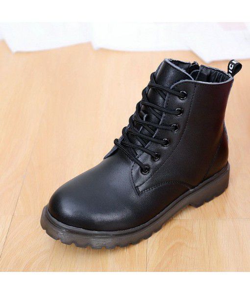 2017 children's shoes autumn new children's men's shoes Korean Edition Martin boots leather girl's boots boy's leather boots casual shoes