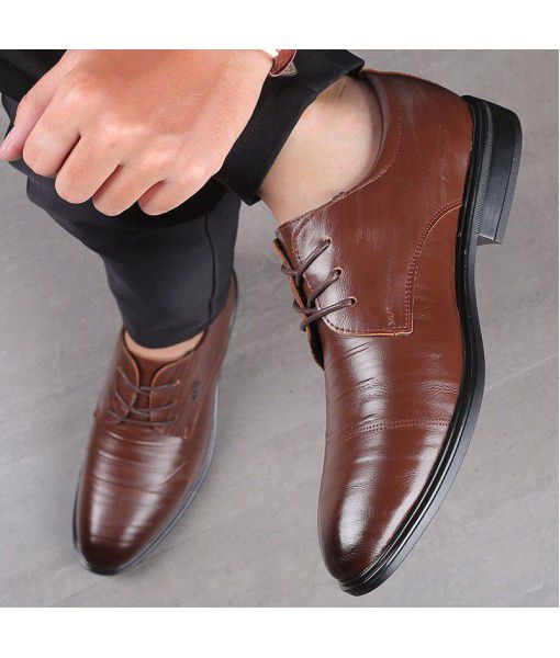 Men's leather shoes business dress spring and autumn men's shoes Korean version 2020 new leisure British shoes men's fashion shoes