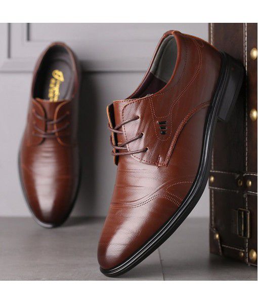 Men's leather shoes business dress spring and autumn men's shoes Korean version 2020 new leisure British shoes men's fashion shoes