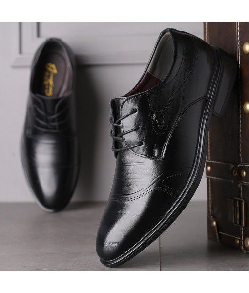 Men's leather shoes business dress spring and autumn men's shoes Korean version 2020 new leisure British shoes men's fashion shoes