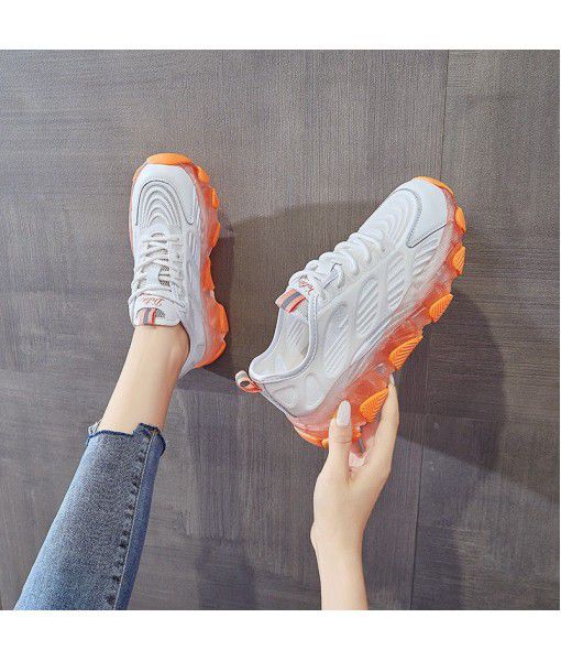 Leather dad shoes women's new 2020 summer mesh casual ins fashion breathable crystal bottom women's shoes